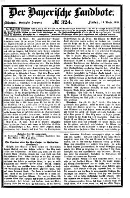 Der Bayerische Landbote Freitag 17. November 1854