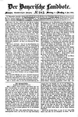 Der Bayerische Landbote Dienstag 2. Januar 1855