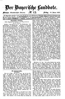 Der Bayerische Landbote Freitag 12. Januar 1855