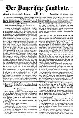 Der Bayerische Landbote Donnerstag 18. Januar 1855