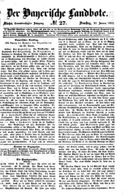 Der Bayerische Landbote Samstag 27. Januar 1855