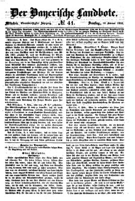 Der Bayerische Landbote Samstag 10. Februar 1855