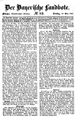 Der Bayerische Landbote Samstag 24. März 1855