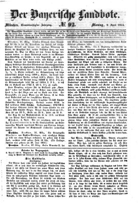 Der Bayerische Landbote Montag 2. April 1855