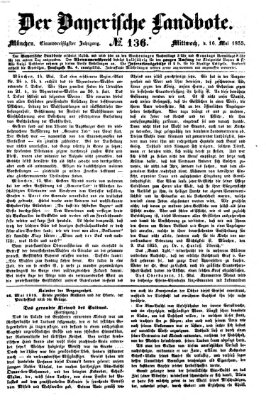 Der Bayerische Landbote Mittwoch 16. Mai 1855