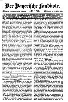 Der Bayerische Landbote Mittwoch 30. Mai 1855