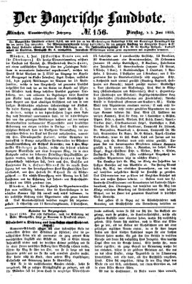 Der Bayerische Landbote Dienstag 5. Juni 1855