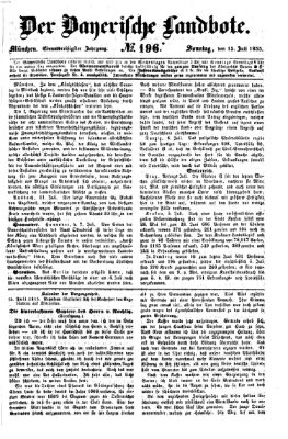 Der Bayerische Landbote Sonntag 15. Juli 1855
