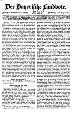 Der Bayerische Landbote Mittwoch 1. August 1855