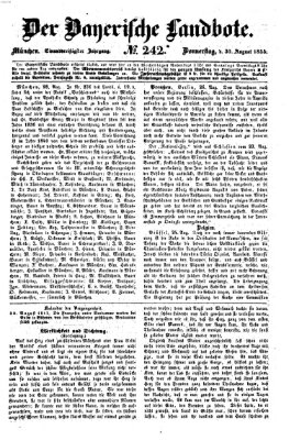 Der Bayerische Landbote Donnerstag 30. August 1855