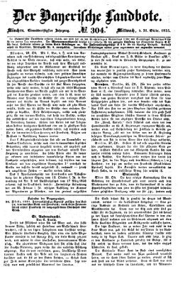 Der Bayerische Landbote Mittwoch 31. Oktober 1855
