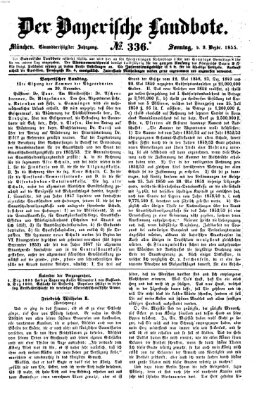 Der Bayerische Landbote Sonntag 2. Dezember 1855