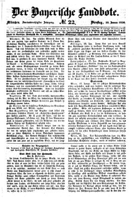 Der Bayerische Landbote Dienstag 22. Januar 1856
