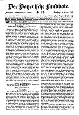 Der Bayerische Landbote Samstag 2. Februar 1856