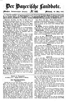 Der Bayerische Landbote Mittwoch 26. März 1856