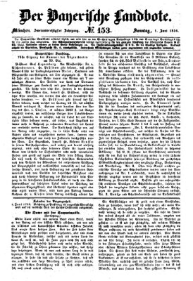 Der Bayerische Landbote Sonntag 1. Juni 1856