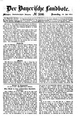 Der Bayerische Landbote Donnerstag 24. Juli 1856