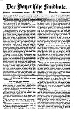 Der Bayerische Landbote Donnerstag 7. August 1856