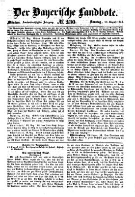 Der Bayerische Landbote Sonntag 17. August 1856