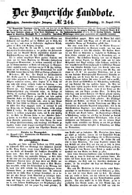 Der Bayerische Landbote Sonntag 31. August 1856