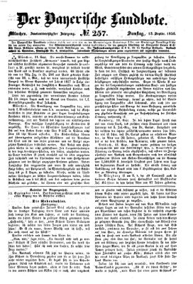 Der Bayerische Landbote Samstag 13. September 1856