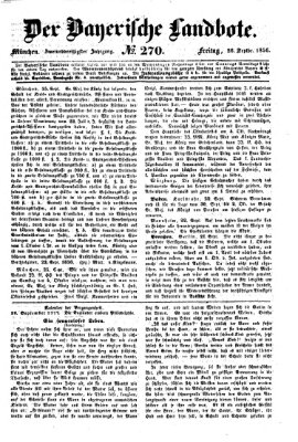 Der Bayerische Landbote Freitag 26. September 1856