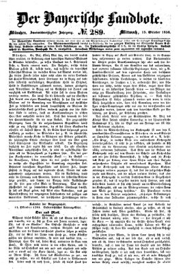 Der Bayerische Landbote Mittwoch 15. Oktober 1856