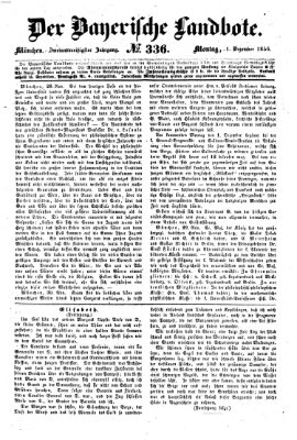 Der Bayerische Landbote Montag 1. Dezember 1856