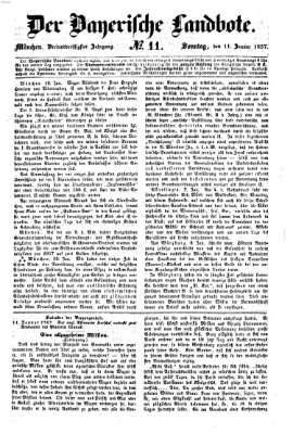 Der Bayerische Landbote Sonntag 11. Januar 1857