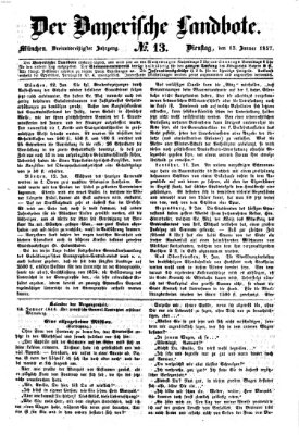 Der Bayerische Landbote Dienstag 13. Januar 1857