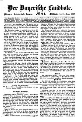 Der Bayerische Landbote Mittwoch 21. Januar 1857