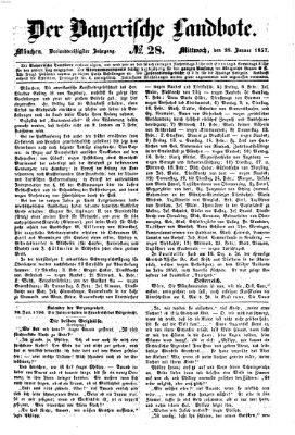 Der Bayerische Landbote Mittwoch 28. Januar 1857