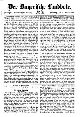 Der Bayerische Landbote Samstag 31. Januar 1857