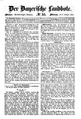 Der Bayerische Landbote Mittwoch 4. Februar 1857