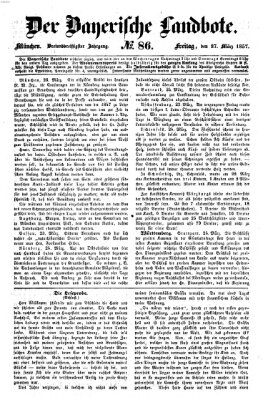 Der Bayerische Landbote Freitag 27. März 1857