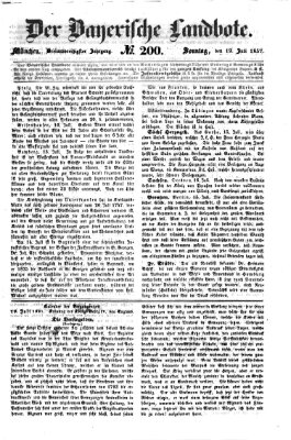Der Bayerische Landbote Sonntag 19. Juli 1857
