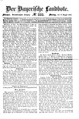 Der Bayerische Landbote Montag 10. August 1857