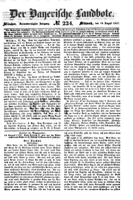 Der Bayerische Landbote Mittwoch 12. August 1857