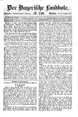 Der Bayerische Landbote Dienstag 18. August 1857