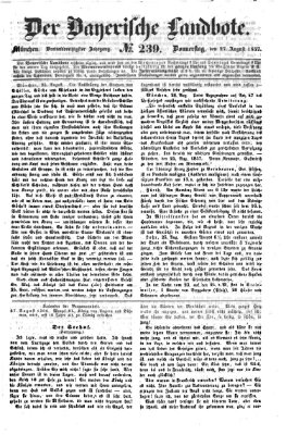 Der Bayerische Landbote Donnerstag 27. August 1857