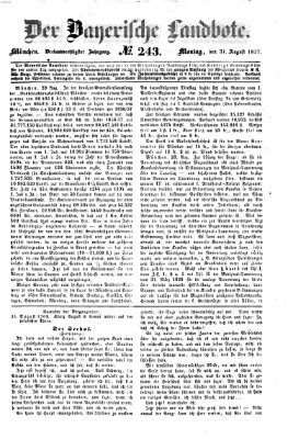 Der Bayerische Landbote Montag 31. August 1857