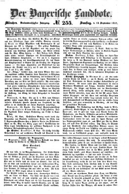 Der Bayerische Landbote Samstag 12. September 1857