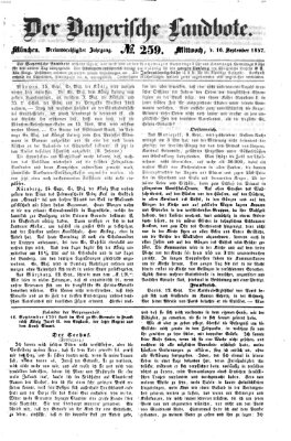 Der Bayerische Landbote Mittwoch 16. September 1857