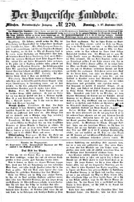Der Bayerische Landbote Sonntag 27. September 1857