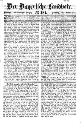 Der Bayerische Landbote Sonntag 11. Oktober 1857