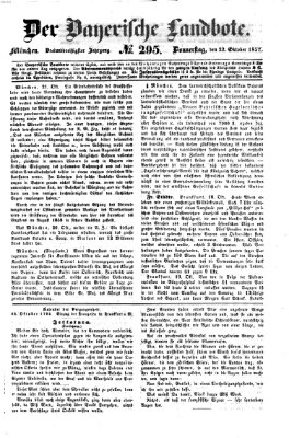 Der Bayerische Landbote Donnerstag 22. Oktober 1857