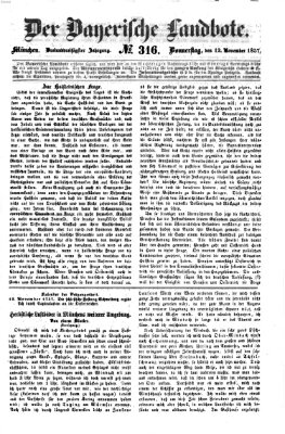 Der Bayerische Landbote Donnerstag 12. November 1857