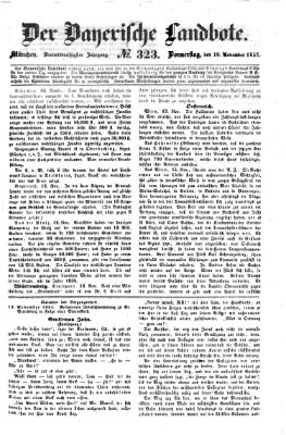 Der Bayerische Landbote Donnerstag 19. November 1857