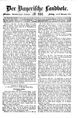 Der Bayerische Landbote Freitag 27. November 1857