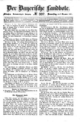 Der Bayerische Landbote Donnerstag 3. Dezember 1857